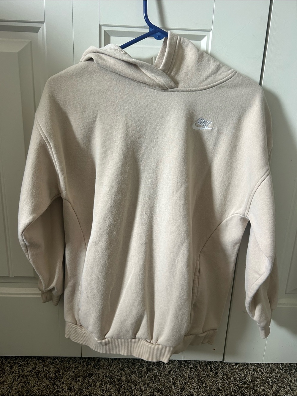Nike Youth Cream Hooded Sweatshirt
